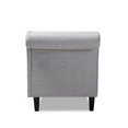thumbnail image 2 of Baxton Studio Chaise Longue Rembourrée Gris Fluorescent à Finition Noire, 2 of 9