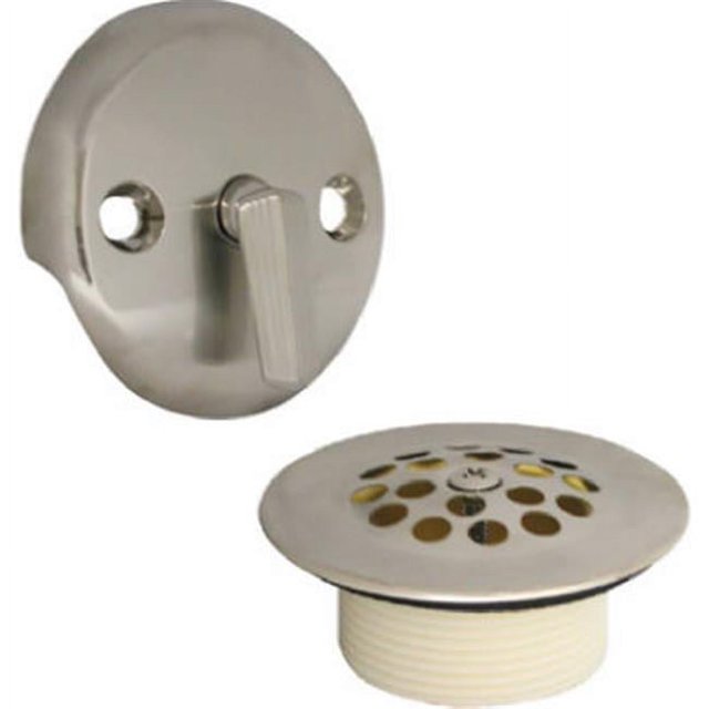 Danco 89242 Bath Drain Kit With Trip Lever Overflow Plate, Brushed Nickel
