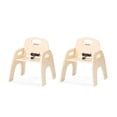 thumbnail image 1 of Foundations Simple Sitter 11” Low Wood Feeding Chairs, Stackable Wood Toddler Chairs with Food Service Grade Finish, 2 Pack, 1 of 7