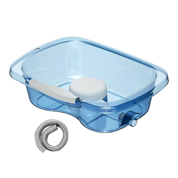 Bunblic Hair Washing Basin Shampoo Bowls Wash Hair in Bed with Drain Hose Wash Tray Shampoo Sink for Disabled Bedridden Salon Elderly blue