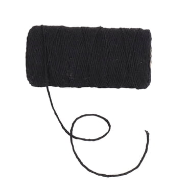 Corde en Macramé de Coton, Cordon en Macramé à Larges Usages pour la Décoration de la Maison pour Artisanat à Pompons Noir