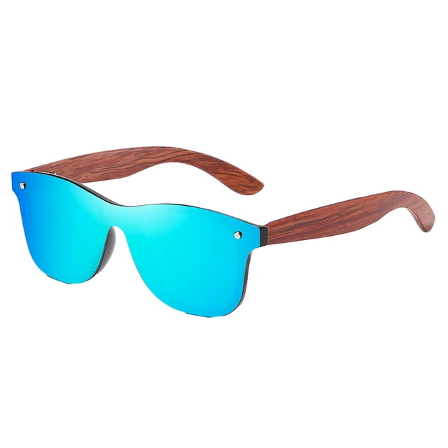 letairis Women Polarized Retro Mirror Lens Sun Glasses Colorful Lens Options Fashionable Protection Unisex blue 1Set