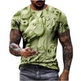 thumbnail image 2 of Weiqiqre T-shirt Homme Décontracté Relief Imprimé Graphique Tee Extérieur Quotidien Vacances Manches Courtes Col Rond Chemise pour Quotidien, Extérieur, Rue et Stations de Vacances, 2 of 6