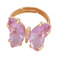 thumbnail image 1 of Bague Ajustable Papillon Couleur Unie Créative pour Femmes avec Ouverture, 1 of 8