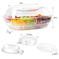 thumbnail image 2 of RKSTN Plastic platter Chilled Serving Tray, 15 Inch Clear Plastic Party Platter With 4 Compartments, Ice Serving Bowl With Lid, Shrimp Cocktail Serving Dish, Cold Food Party Server, 2 of 8