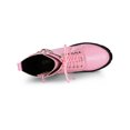 thumbnail image 4 of Unique Bargains Women's Zip Platform Chunky Heel Combat Boots Pink (Size 10), 4 of 7