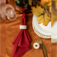 thumbnail image 5 of Napkin Ring 24-Piece Set, White Pearl Wedding Napkin Buckle Table Decoration, 5 of 5