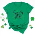 thumbnail image 4 of Pompotops T-Shirt Décontracté pour Femmes Imprimé Fête de la Saint-Patrick à Manches Courtes, 4 of 4