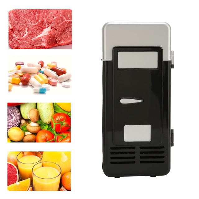 USB Fridge, Portable Compact Mini Refrigerator Low Decibel Semiconductor Refrigeration Fridge Cooler for for Drinks, Beer, Milk, Fruits, Energy Saving