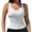 White, variant on Built-in Bra Tank Top for Women, Ribbed V-Neck Cami, Stretchy Comfort Everyday Sleeveless Blouse