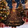 thumbnail image 4 of RXMEKW Robe Patineuse de Noël Imprimée pour Filles à Manches Longues à Col Rond Robe Tournoyante pour Récital et Fête pour l'École des Fêtes et les Événements Festifs, 4 of 5