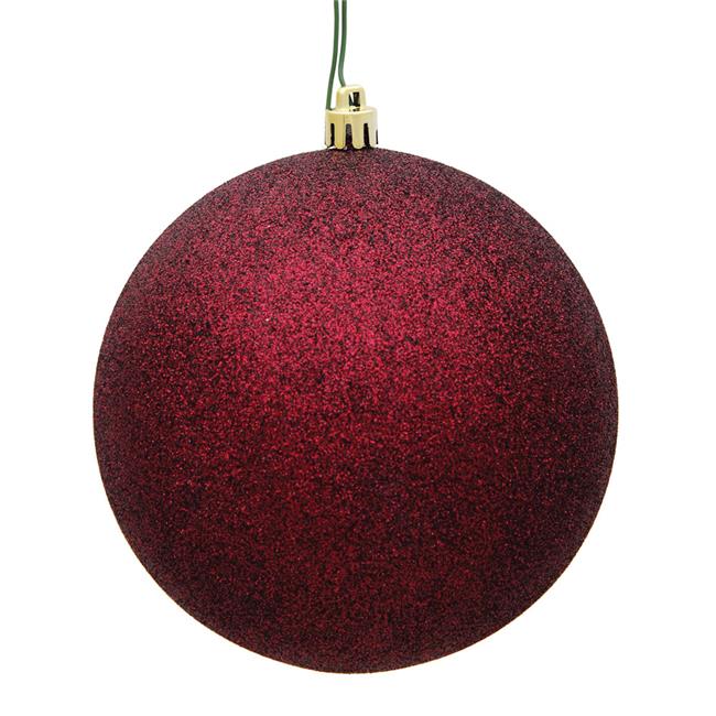 Vickerman N592065DG Boule d'Ornement de Noël à Capuchon Bourgogne Pailleté Percé de 8 Po
