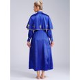 thumbnail image 3 of Manyakai Women Graduation Gown Judge Pastor Robes Long Sleeve Halloween Theme Party Performance Blue S, 3 of 7