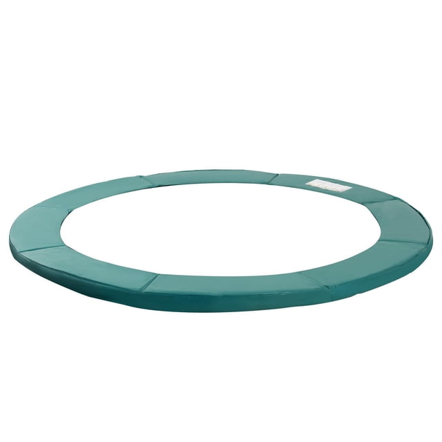 Soozier Tapis de trampoline 14 Pouces Vert, Housse de Remplacement pour trampolines de 14 Pieds, avec Conception en 1 Pce et Mousse EPE à Cellules Fermées de 1/2 Po d'Épaisseur pour l'Absorption des Chocs, Dessus en Plastique Résistant aux UV, Dessous en PE Robuste et Jupe Latérale Profonde Chevauchant le Cadre pour la Sécurité.