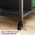 thumbnail image 3 of Kojooin Printer Stand with USB Charging Ports & Power Outlets, 3-Tier Storage Rolling Cart for Home & Office, 3 of 7