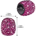 thumbnail image 3 of Valve Stem Caps, 4 Pack Handmade Crystal Rhinestone Universal Car Tire Valve Caps Chrome,Attractive Dustproof Bling Car Accessories(Rose), 3 of 7