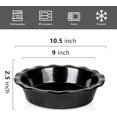 thumbnail image 4 of Ceramic Pie Pan Round Fluted and Deep Pie Dish for Tart Pizza Quiche Pot Pies Cake Reactive Glaze (), 4 of 7