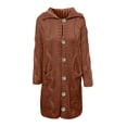 thumbnail image 5 of Women‘s Long Large Classic Cardigans Cable Knit Hood Sweater Oversized Button Duster Coat with Pocket 2024, 5 of 5