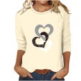 thumbnail image 1 of Aqestyerly T-shirt Blouse à Manches 3/4 Imprimé pour Femmes, Col Rond Décontracté Mode Ample pour Femmes, 1 of 5