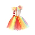 thumbnail image 2 of SUNSIOM Déguisements d'Halloween pour Fille Enfant Clown Robe de Cosplay Tulle Tutu Clown Robe Chapeau Gants Bas Ensemble de Fête, 2 of 4