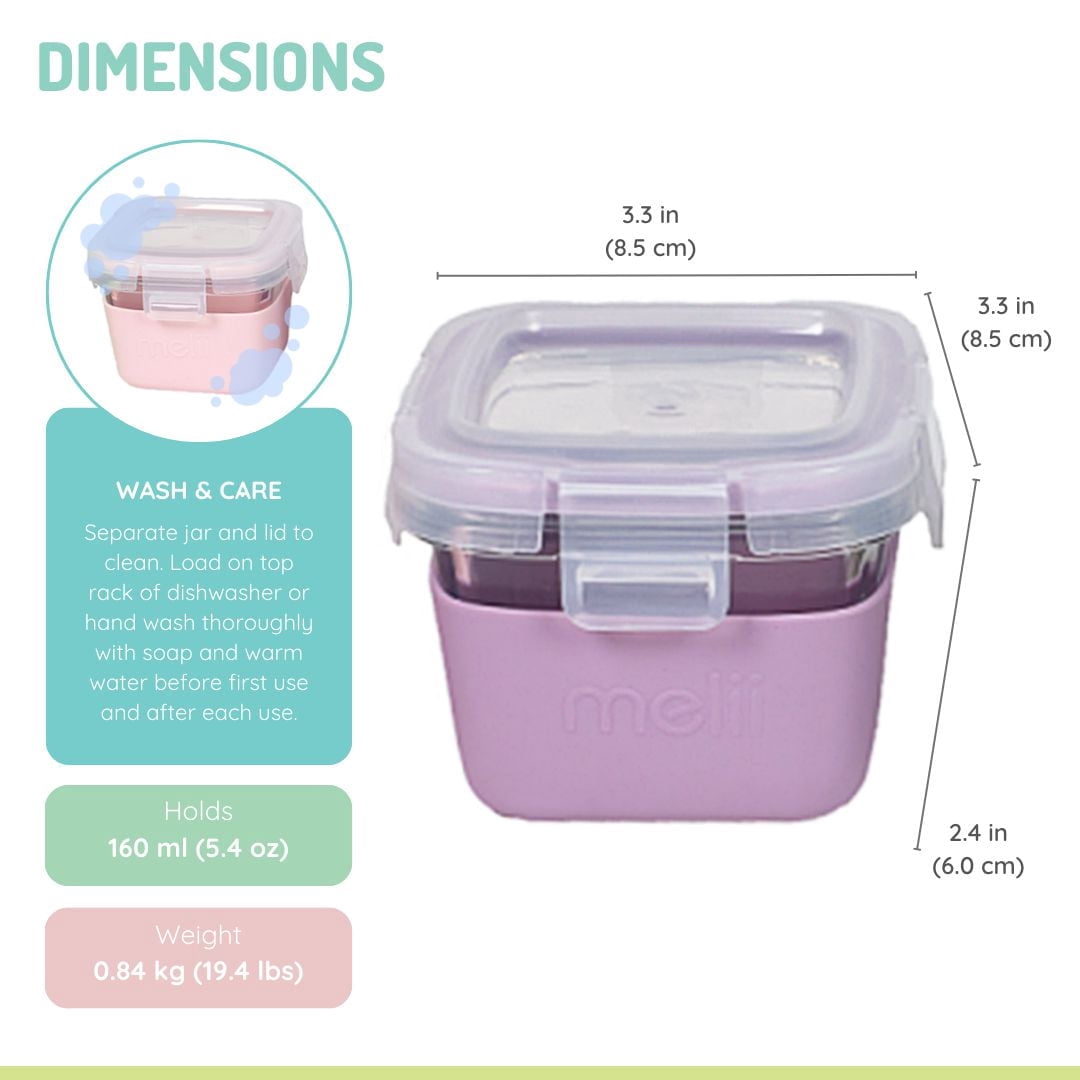 Melii Contenants Alimentaire en Verre avec Housse en Silicone 3pk