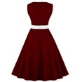 thumbnail image 4 of Robes d'Été Grande Taille pour Femmes 2024 Robe à Couleurs Contrastées Sans Manches à Col en V Robe Aguichant Économisez jusqu'à 65 % de Rabais!, 4 of 4