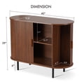 thumbnail image 4 of MARNUR Sideboard Buffet Cabinet 40" Storage Cabinet with 2 Sliding Tambour Doors, Adjustable Shelves for Kitchen, Living Room, Hallway, Entryway, 4 of 13
