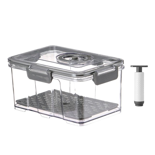 2-Piece Vacuum Food Saver Set, BPA-Free Storage Jars with Hand Pump for Refrigerator or Pantry