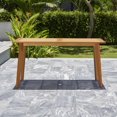 thumbnail image 4 of Table de salle à manger de patio en bois d'eucalyptus à lattes miel Waimea, 4 of 4