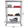 thumbnail image 2 of TRINITY 4-Tier Wire Shelving Rack | 48" X 18" X 72" | Nsf | Includes Wheels And Liners | Black, 2 of 5