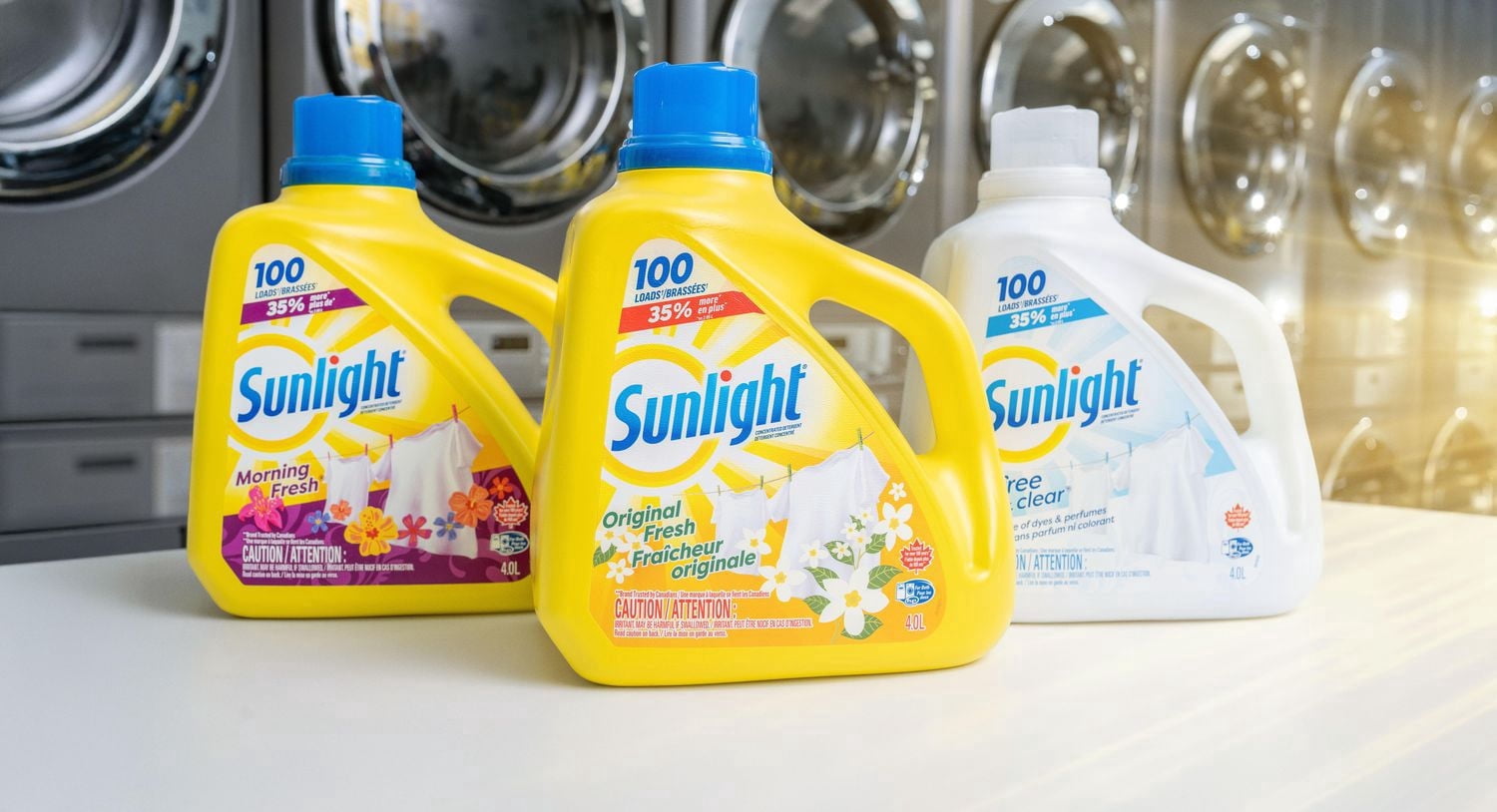 Sunlight Morning Fresh Détergent à Lessive Liquide Concentré, 4.0 Litres, 100 Brassées