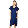 thumbnail image 2 of Bimba Womens Asymmetrical Shift Dress Mid-Calf Summer Rayon Day Dresses, 2 of 7