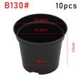 thumbnail image 1 of 10Pcs Black Plastic Plant Pots Multiple Sizes Large Flower Pot Strong Set Of 8, 1 of 4