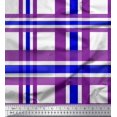 thumbnail image 1 of Soimoi Blue Viscose Chiffon Fabric Gingham Check Printed Fabric 1 Yard 42 Inch Wide, 1 of 5