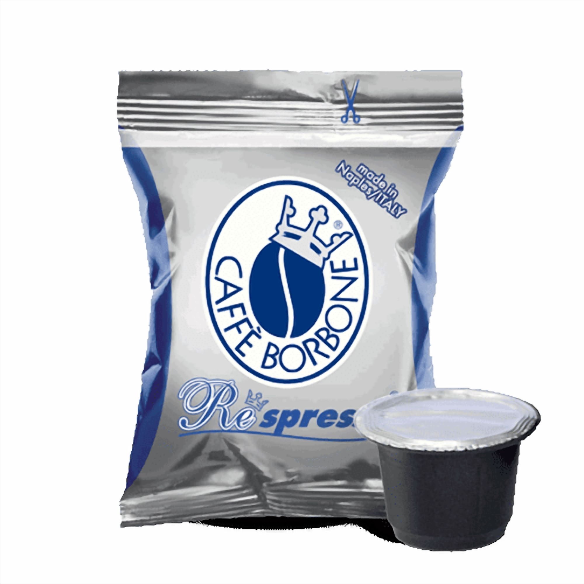 Caffe Borbone capsules (compatible with Nespresso® OriginalLine machines) - 50-pack - Blue/Blu pods - (Intensity 8/10)