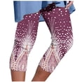 thumbnail image 1 of Yuyuzo Womens Plus Size Capris High Waisted Straight Leg Solid Color Bottom Capri Pants for Women 3/4 Slacks, 1 of 5