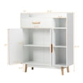 thumbnail image 3 of Gymax Armoire de Rangement au Sol Armoire Autoportante Coffre avec 1 Tiroir 2 Portes 3 Tablettes, 3 of 10