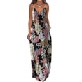 thumbnail image 2 of CEHVOM Robes d'Été pour Femmes Décontractées Boho Imprimées à Bretelles Anneau Plage Longue Robe Maxi avec Poches, 2 of 5