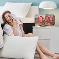 thumbnail image 1 of HOARBOEG Creative USB Charging Mirror Electronic Digital Alarm Clock LED Display Electronic Clock 6.5 Inch Large Screen Home And Office Electronic Alarm Clock Clearance Sale Holiday Gifts, 1 of 8