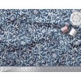 thumbnail image 2 of Soimoi Rayon Crepe Fabric Leaves,Bird & Rose Flower Printed Fabric 1 Yard 46 Inch Wide, 2 of 3