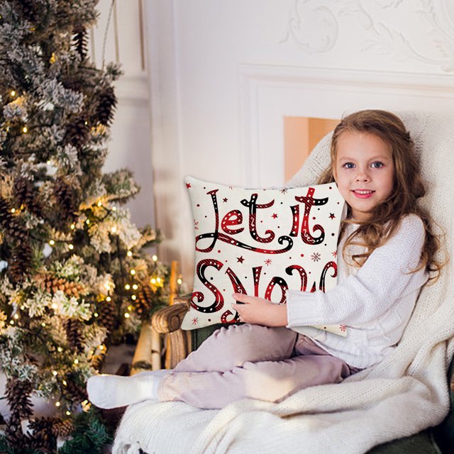 Taie d'Oreiller de Noël pour Canapé Coussin de Dos