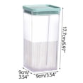 thumbnail image 3 of Bigersell Food Storage Containers with Lids Airtight Stackable Clear Plastic Food Containers Rectangular for Cereal, Rice, Flour and Sugar Kitchen Pantry Organization Food Storage Canisters C, 3 of 3