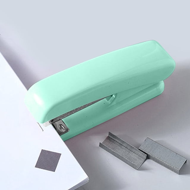Macaron Colored Detachable Stapler for Office and School Use, Effortless One-Finger Press, Holds 10-15 Sheets, Compact and Lightweight Design