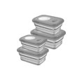 thumbnail image 1 of Ensemble de 4 Contenants de Rangement Alimentaires Pliables en Silicone - Transparent, 1 of 1
