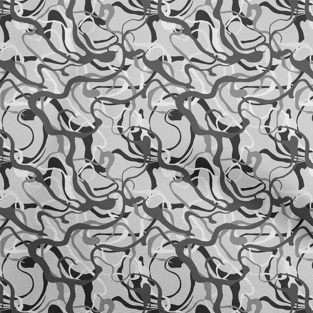 oneOone Cotton Silk Gray Fabric Abstract Sewing Material Print Fabric By The Yard 42 Inch Wide