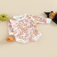 thumbnail image 3 of MesaSe Nouveau-Né Halloween Romper Manches Longues Imprimé de Bande Dessinée d'Une Seule Pièce Bodysuit, 3 of 7