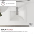 thumbnail image 3 of Stylish Top Mount 21 ¼"W x 18"D White Porcelain Rectangular  Bathroom Sink P-211H Set of 2, 3 of 10