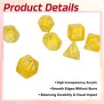thumbnail image 3 of Polyhedral DND Dice Set, 7 Pcs DND Acrylic Dice for RPG Role Playing Table Games Tabletop Gaming Accessories, Sparkling Yellow, 3 of 6
