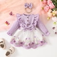 thumbnail image 2 of Robes pour Bébé Fille à Volants Manches Longues Robe en Tulle pour Bébé Robes d'Été pour Filles Mode Robes Décontractées Tenues pour Bébé Fille 9-12 Mois, 2 of 6