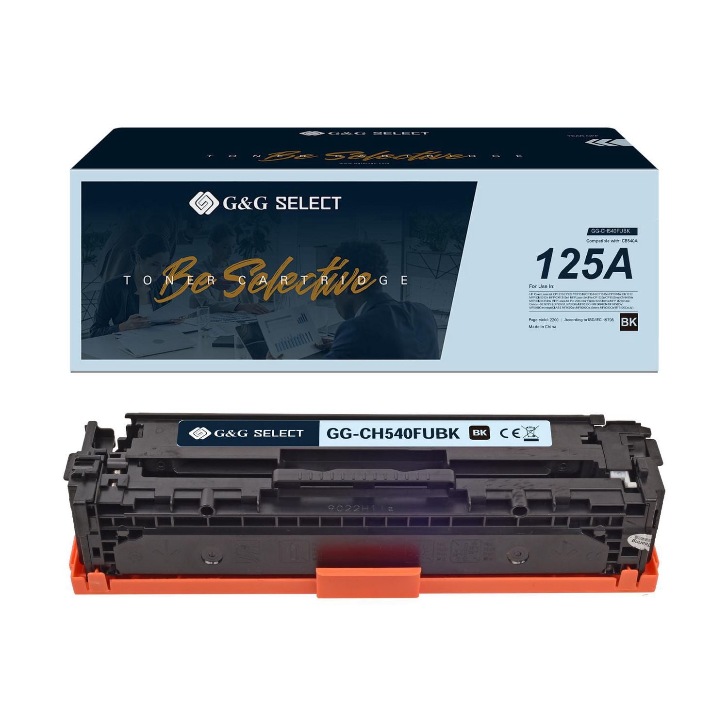 G&G Select HP CB540A Cartouche de toner noir remise à neuf
